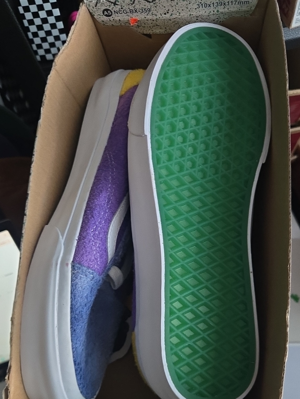 Vans x Anderson Paak Old Skool Women Yellow Purple Ziti Low Top hairy suede 0926 - Picture 10 of 10